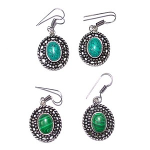 Boucles d'oreilles en cristal Turquoise pour femmes, bijoux de créateur personnalisés, mode femmes, fête - Product Image 2