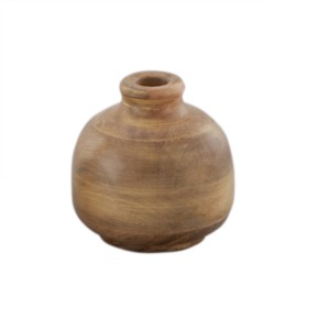 Vases de fleurs en bois pour décoration, artisanat indien, vase à fleurs en bois bas pour décoration de maison et de mariage, prix d'usine - Product Image 2