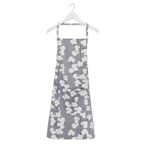 100% algodón orgánico GOTS certificado 220 GSM peso correas ajustables hogar delantal impreso delantales color gris con patrón floral - Product Image 1