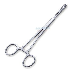 Forceps de anillo de mandíbula larga, 6 mandíbulas curvadas en el lateral, dentadas, de acero inoxidable, aprobado por CE - Product Image 3