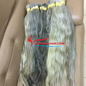Vente Flash !!! Cheveux gris clair naturels 100% cheveux humains vietnamiens, cuticules alignées - Product Image 1