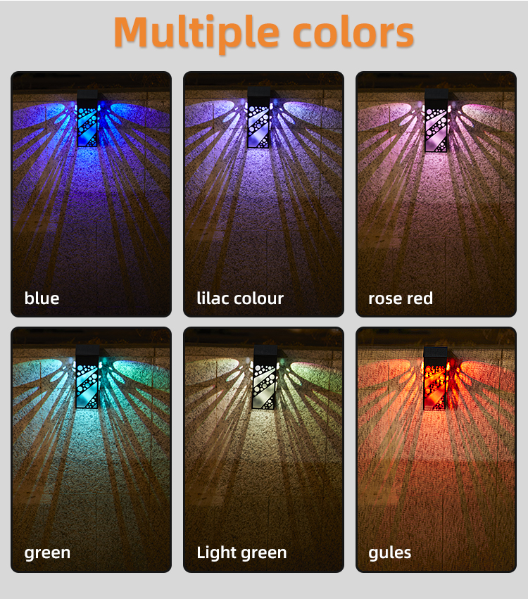 1200MAH Solar Fence Light Garden Wall Post Cap Lights 4.5H Charge