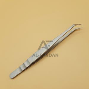 Pinzas para pestañas de bota delgada de 45 grados, nueva impresión DIY, Etiqueta Privada, extensión de pestañas de acero inoxidable sólido con chorro de arena puntiaguda - Product Image 5