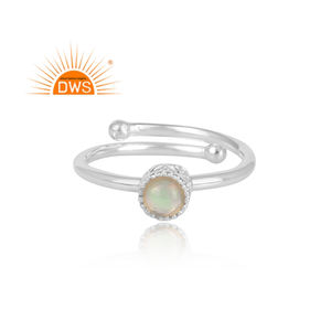 925 Fine Sterling <b>Silver</b> Adjustable Shank <b>Ring</b> Jewelry Wholesaler Ethiopian <b>Opal</b> Natural Gemstone <b>Ring</b> Jewelry Supplier - Product Image 2