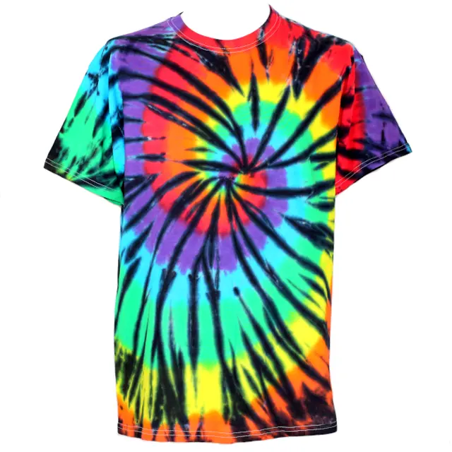 Camisetas estampadas con sublimación, el mejor fabricante, venta al por mayor, nuevo diseño, ropa informal de alta calidad, Camiseta Tie Dye