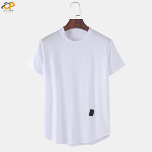 Vente en gros de t-shirts 100% coton pour hommes, impression de logo personnalisé, manches longues, col rond, style décontracté, fonction anti-boulochage, coupe surdimensionnée - Product Image 6