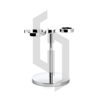 Support de rasage de luxe en acier inoxydable étanche pour brosse à raser et rasoir de sécurité – Support de rasage portable et hydratant