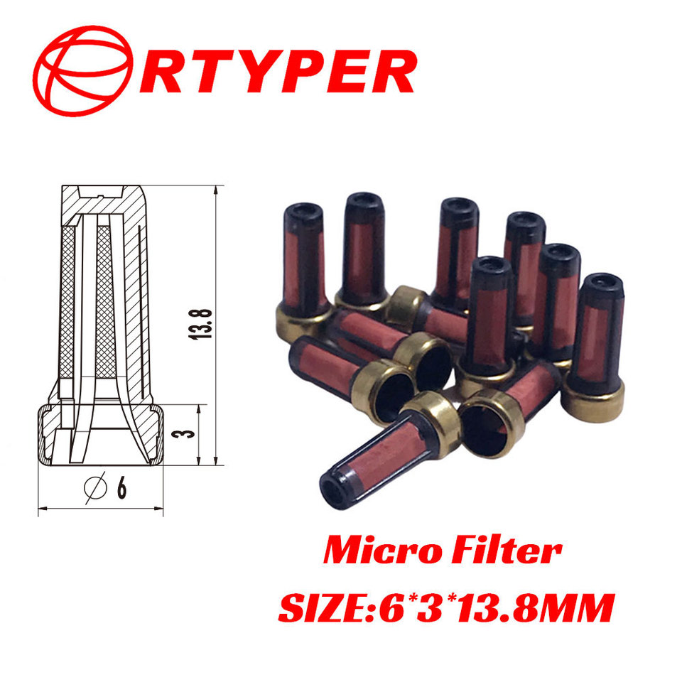 Size 6*3*13.8mm Fuel injector micro filter 11004 For Mitsubishi Lancer Chevrolet Mercedes