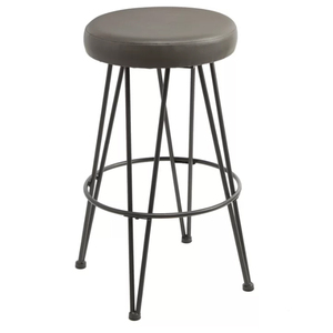 เก้าอี้บาร์เก้าอี้หนัง PU พร้อมขาโลหะสำหรับรับประทานอาหารในโรงแรมใช้กลางแจ้งพร้อมที่วางเท้าดีไซน์ใหม่สำหรับเฟอร์นิเจอร์อุตสาหกรรม - Product Image 1