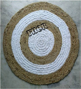 Fait à la main 180 cm Vintage Rond Jute Tapis Boucle Tressé Conception pour Salon Décor À La Maison Tapis Rembourrage - Product Image 2