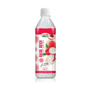OEM Basil Seed Juice Drinks 500ml NAWON Lychee Flavor Healthy Fruit Juice Wholesale Price Free Sample ISO HACCP