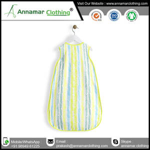 Saco de dormir para bebé tejido 100% algodón orgánico ropa de cama para bebé recién nacido saco de dormir con personalización 100% tiene certificado India - Product Image 4