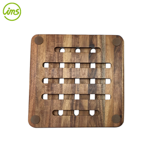 Non-Slip Heat Resistant Square Acacia <b>Wood</b> Trivet - Product Image 2