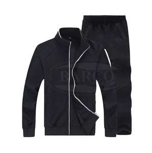 Survêtement à capuche solide personnalisé pour hommes avec logo personnalisé et étiquette de cou tissu polaire de coton - Product Image 2