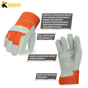 ถุงมือนิรภัยหนังวัวซ่อนถุงมือป้องกันมือถุงมือทำงาน - Product Image 2