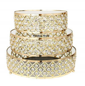 Support à gâteau en aluminium Excellente qualité Porte-gâteau de créateur fait à la main Haute qualité Vente à chaud Support à gâteau en métal de luxe - Product Image 5