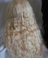 Perruque Lace Frontale 100% Cheveux Humains Remy Vierge Indiens Blonds Ondulés Soyeux Doux Couleur Naturelle Donneur Unique Vente en Gros # 613 8-32 pouces