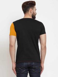 <b>Men's</b> <b>Slim</b> <b>Fit</b> Color Blocked T-<b>Shirt</b> With Geometric Pattern O-Neck Short Sleeve Casual Wear - Product Image 2