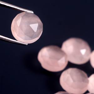 Piedra preciosa Natural de cuarzo rosa tallada, piedra preciosa redonda de 6mm a 25mm, precio al por mayor - Product Image 5