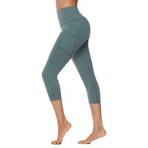 Leggings de LICRA y poliéster de cintura alta para mujer, pantalones de Yoga con estampado informal XL para ejercicios de fitness/gimnasio, bolsillo móvil incluido - Product Image 1