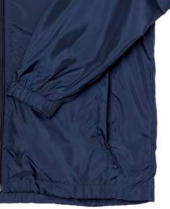 Chaquetas cortavientos con diseño de logotipo personalizado para hombre, chaqueta cortavientos de lona con cremallera estilo callejero con cuello levantado - Product Image 5