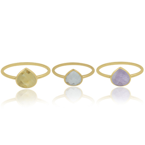 Ready stock 925 sterling silver multi color gemstone <b>gold</b> plated <b>ring</b> wholesale <b>cheap</b> price ready stock - Product Image 4