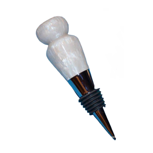 Handmade Modern Vintage Classic Mother of Pearl Personalized Wine <b>Bottle</b> <b>Stoppers</b> <b>Bottle</b> <b>Stopper</b> Vacuum Sealed Wedding Heart - Product Image 1