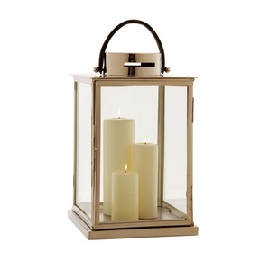 <b>Lantern</b> Outdoor Metal <b>Lanterns</b> Wedding Parties <b>Large</b> Outdoor Garden Glass Metal Candle Stainless Steel Hanging Light - Product Image 5