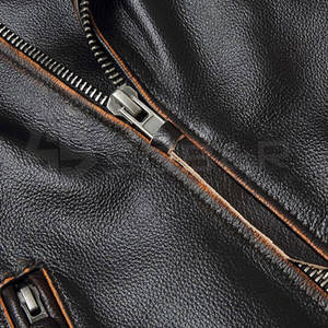 เสื้อแจ็คเก็ตแขนยาวลำลองสำหรับผู้ชายปี 2021 ทำจากหนัง PU และผ้าแคนวาส ให้ความอบอุ่นสำหรับฤดูหนาว - Product Image 5
