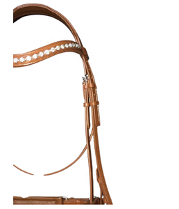 Brida de Cuero de Caballo de Primera Calidad con Diadema de Cristal | Elegante y Resistente Brida Ecuestre con Juego de Riendas para Entrenamiento y Exhibiciones - Product Image 3