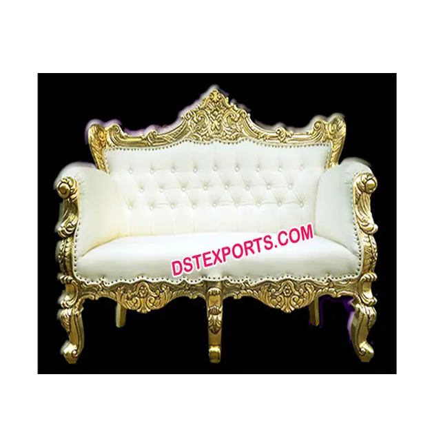 Boda Ceremonial sofás de latón dorado Metal sofá de dos plazas/de la boda de Metal de latón fabricante de muebles