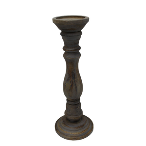 Bougeoir décoratif de Noël en fer et en bois de couleur noire mate bougeoir de Style classique fait à la main - Product Image 6