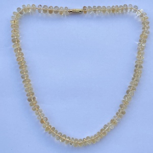 6มิลลิเมตร8มิลลิเมตร10มิลลิเมตร12มิลลิเมตรธรรมชาติสีส้มซิทรินหินเรียบ Rondelle พลอยลูกปัดสร้อยคอเครื่องประดับโรงงานร้านค้าออนไลน์ขาย - Product Image 3