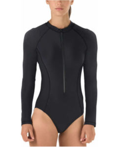 Rash Guard Long Sleeve Swimsuit Long Sleeve Back Zip Swimwear Bodysuit Ne Piece Swimsuit <b>UV</b> Protection Printed Swimwear - Product Image 2