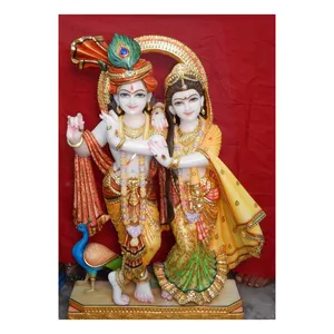 Estatua artística de mármol puro Radha Krishna, Jugal Jodi, estatua de Radha Krishan
