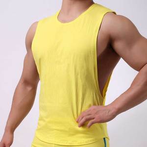 Camisetas sin mangas OEM para hombre, ropa deportiva para gimnasio, culturismo, Fitness, moda personalizada, algodón, LICRA - Product Image 3