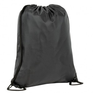 Custom Logo Drawstring Bags waterproof Drawstring <b>Backpack</b> <b>Black</b> Polyester Unisex Gym Bag Convenient Rope Closure Supplier - Product Image 4