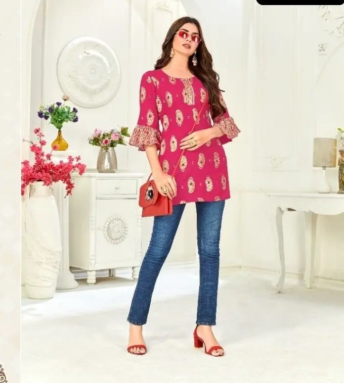 Latest designer Indian style Partywear Casual wear And Regular wear Fancy kurtis for ladies with low price