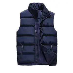 Hot Selling Wholesale Custom Winter Body Warmer Stand Collar Sleeveless Cotton Men's Vest Sleeveless Puffer Jackets