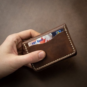 Cartera Corta de Cuero Genuino de Calidad para Hombre, Hecha a Mano, con Cierre, Impermeable, con Capacidad para 5 Tarjetas, PVR-0019 - Product Image 6