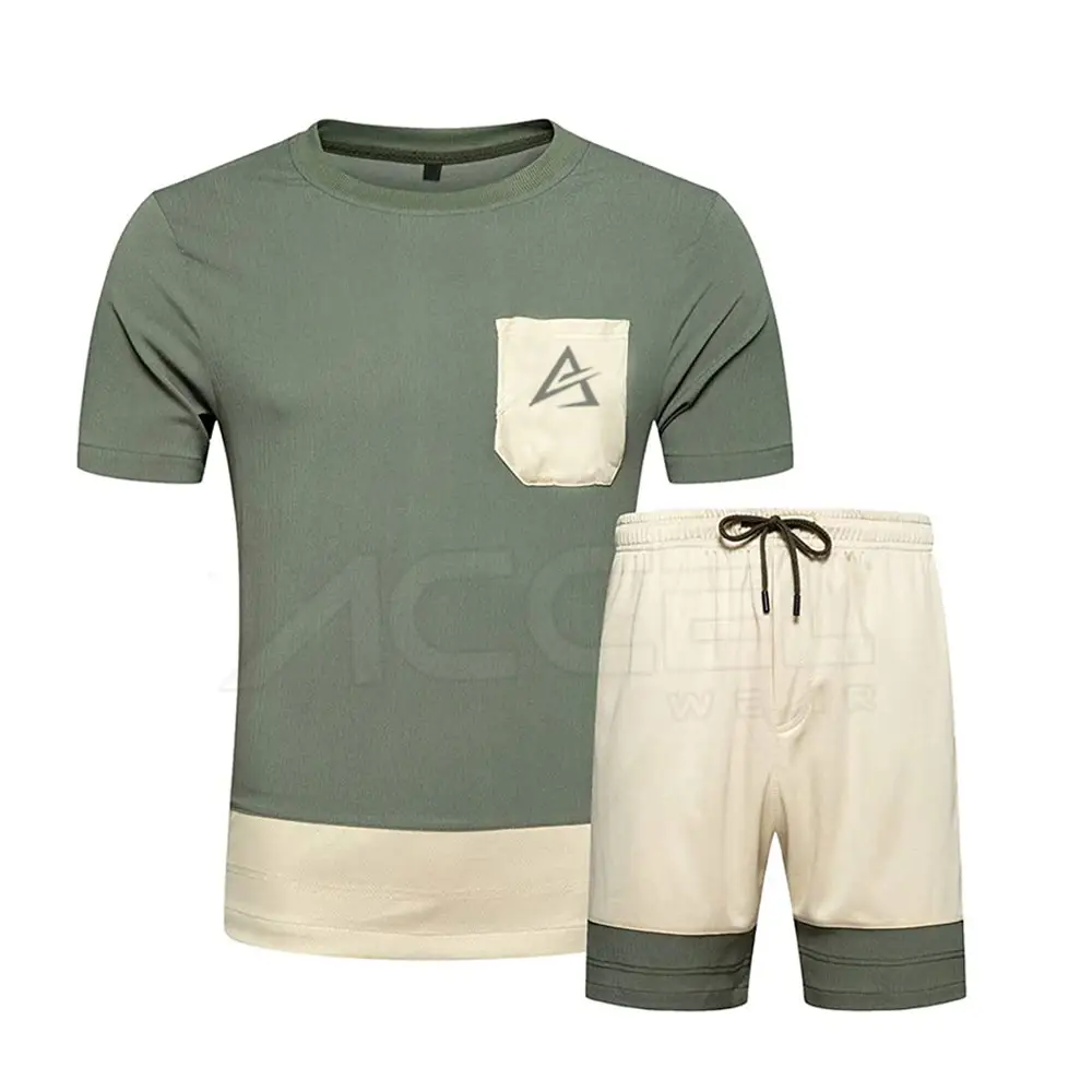 2022 Summer Wholesale Men Short And T-Shirt Sets Custom Logo OEM 2 Piece Summer Sets