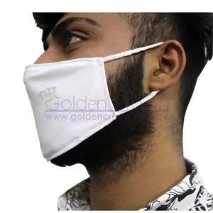 Ambiental respirável à prova de poeira capa facial | Preço de fábrica algodão reutilizável poliéster boca lavável capa facial fornecedor