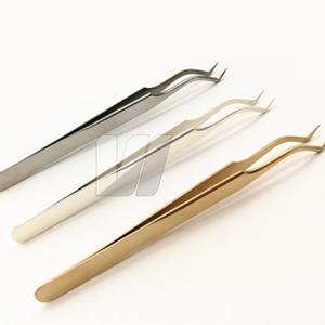 แหนบถอนขนตาแหนบสแตนเลสพลาสม่าสีทองแบบ Z พร้อมโลโก้ตามสั่ง - Product Image 3