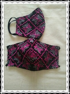 Masques de fête en coton brodé personnalisés Type d'accessoires d'impression bricolage pour Halloween et Noël; Masques élégants en soie - Product Image 2