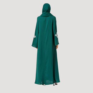 Abaya — robe longue pour femmes, musulmane, couleur unie, design, 2019 - Product Image 2