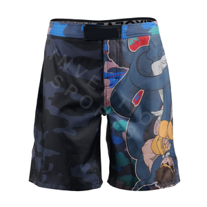 Short MMA imprimé camouflage personnalisé promotionnel Tissu polyester durable Stretch dans les 4 sens Short MMA en option avec logo personnalisé aux meilleurs prix - Product Image 6