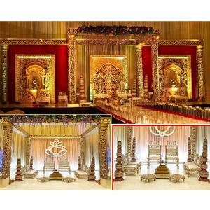 Mandap cuadrado de oro para bodas, indio, celestial, boda, la mayoría de los mandamientos de boda a la moda, Sidney - Product Image 1