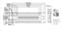 Módulo LCD gráfico STN azul COB de 20x2 caracteres, hora 6, 2002, con circuito integrado de control S6A0069