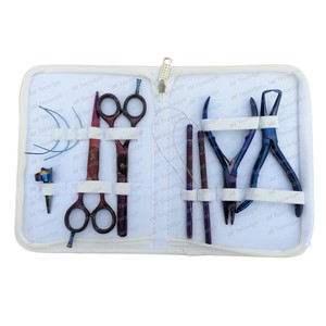 Kit d'outils d'extension de cheveux de haute qualité pour pinces de sectionnement de cheveux pince d'extension de cheveux de couleur personnalisée en acier inoxydable - Product Image 1