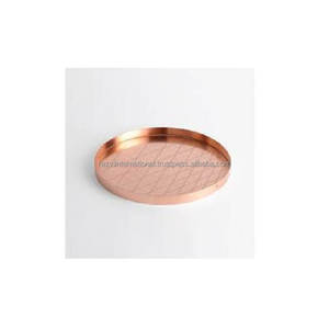 ถาดเสิร์ฟทองแดงทำจากทองเหลืองงานหัตถกรรมโบราณสไตล์โมเดิร์น - Product Image 4